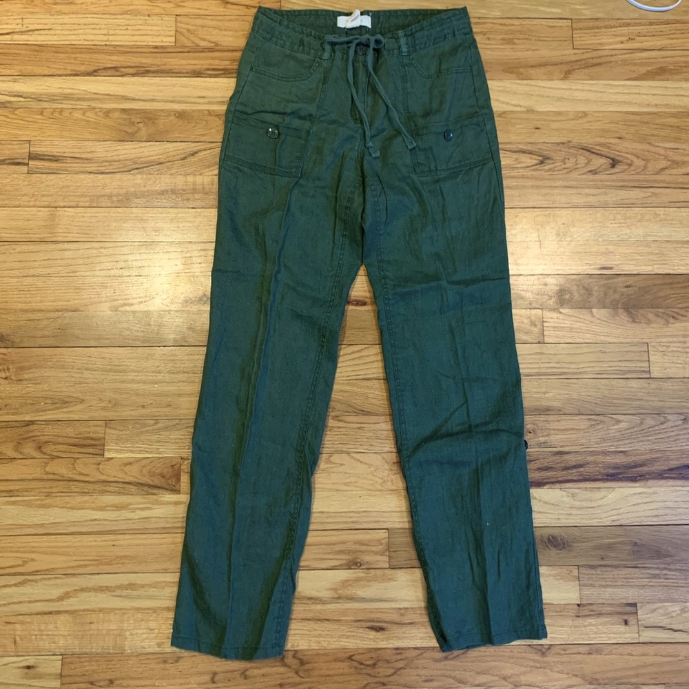Workshop Andrea Jovine 100% Linen Olive Green Pant
